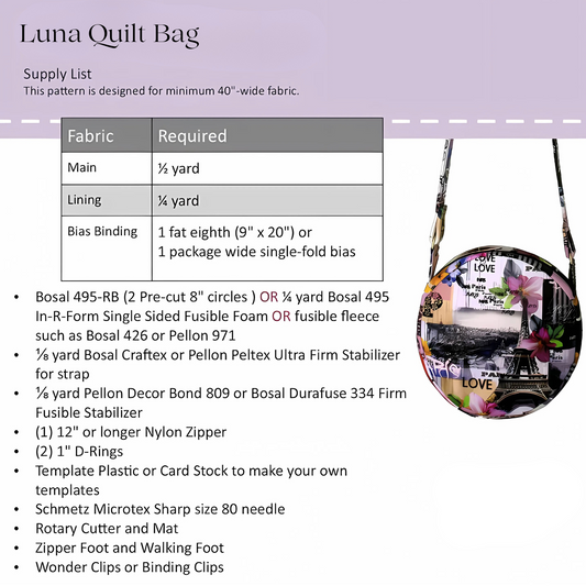 Luna Quilt Pattern Bag