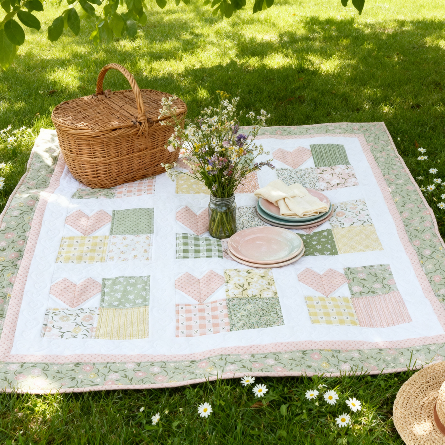 Love Patchwork Quilt Pattern
